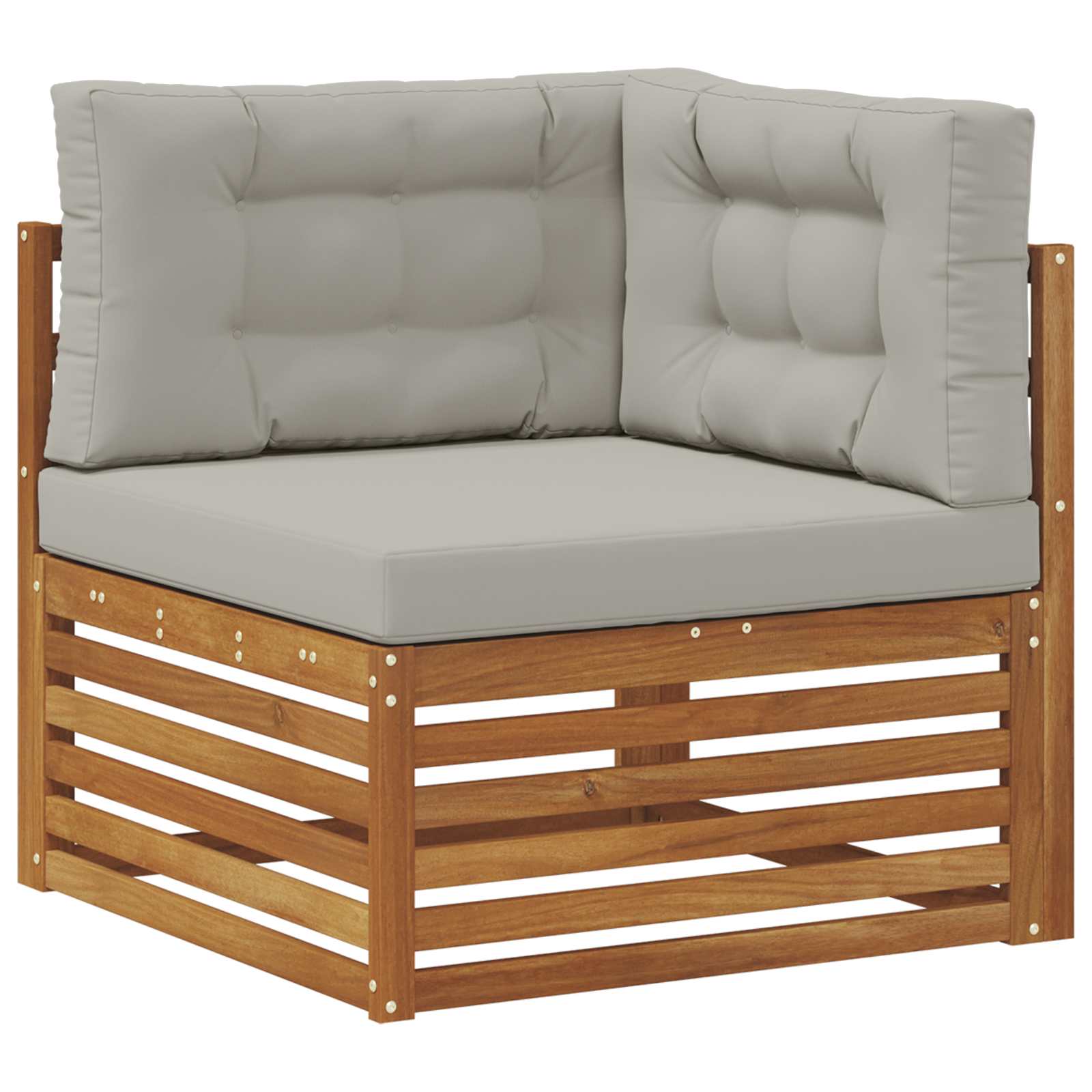 Set vanjskih sofa s jastukom 7 Komad Prirodna i svijetlo siva
