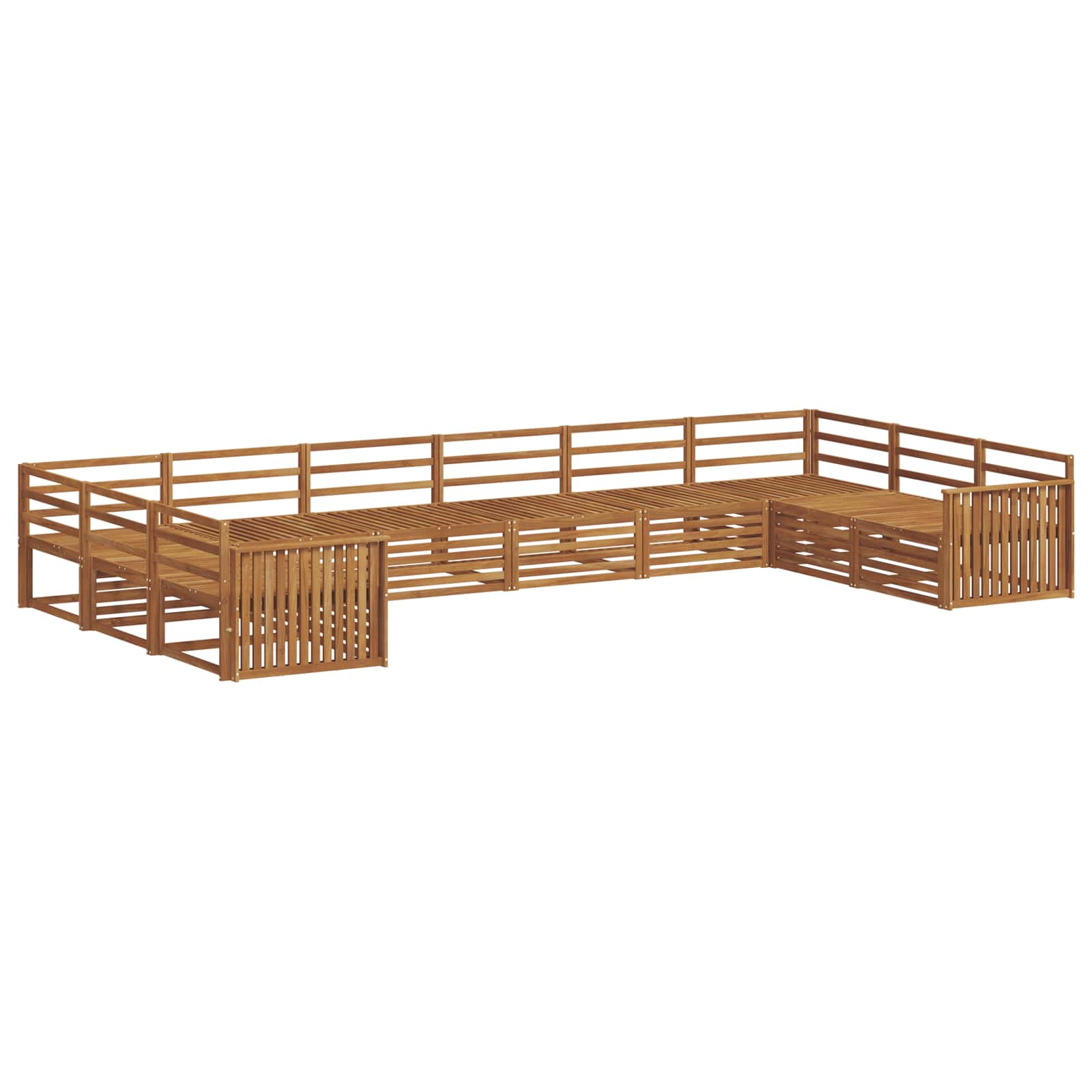 Setovi sofa 10 pcs Prirodna Čvrsto drvo akacije