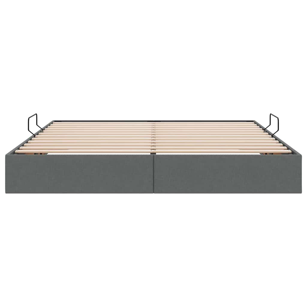Krevet s od storage s pohranom Tamno siva 180 x 200 cm tkanina