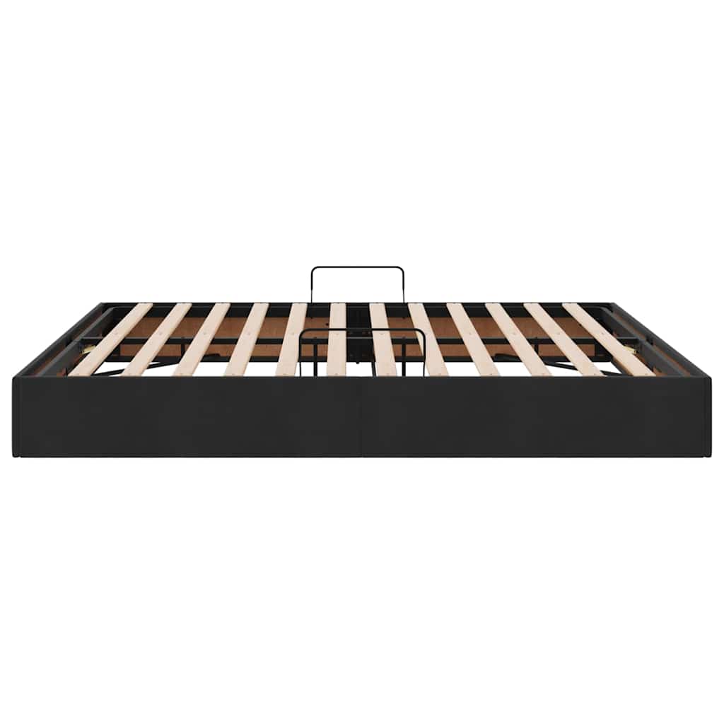 Krevet s od storage s uzglavljem Crna 180 x 200 cm Baršun