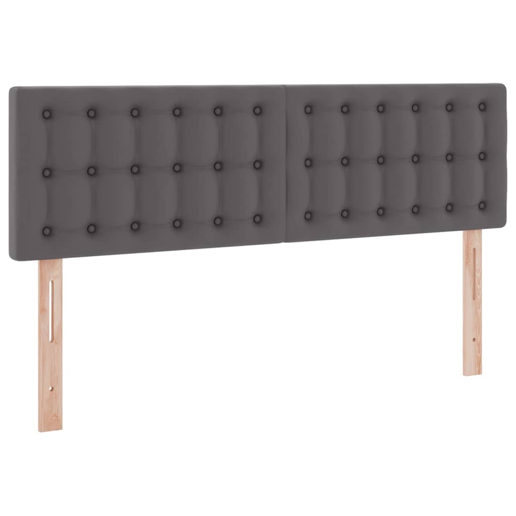 Krevet s madracem i skladištem Siva 140 x 190 cm Lažna koža