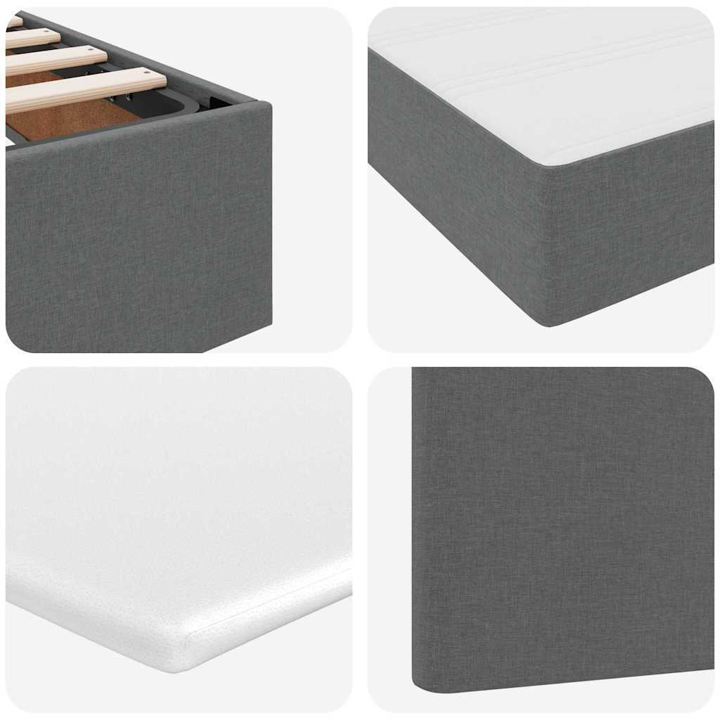 Krevet s madracem i skladištem Tamno siva 120 x 200 cm