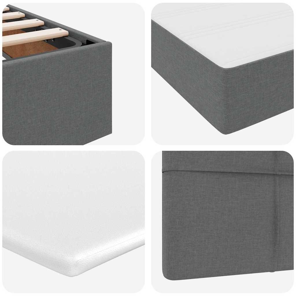 Krevet s madracem i skladištem Tamno siva 90 x 190 cm