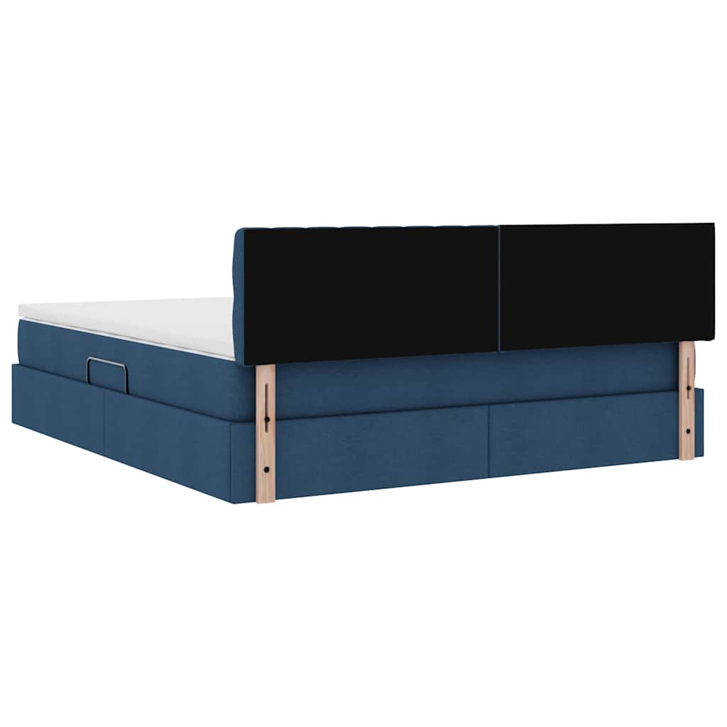 Krevet s madracem i skladištem s madracem Plava 160 x 200 cm
