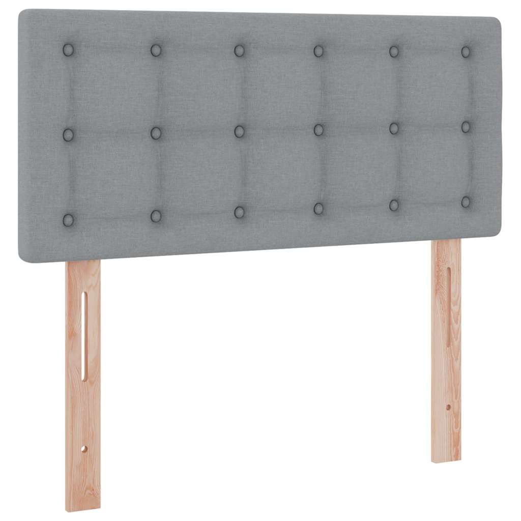 Krevet s madracem i skladištem Svijetlo siva 90 x 200 cm