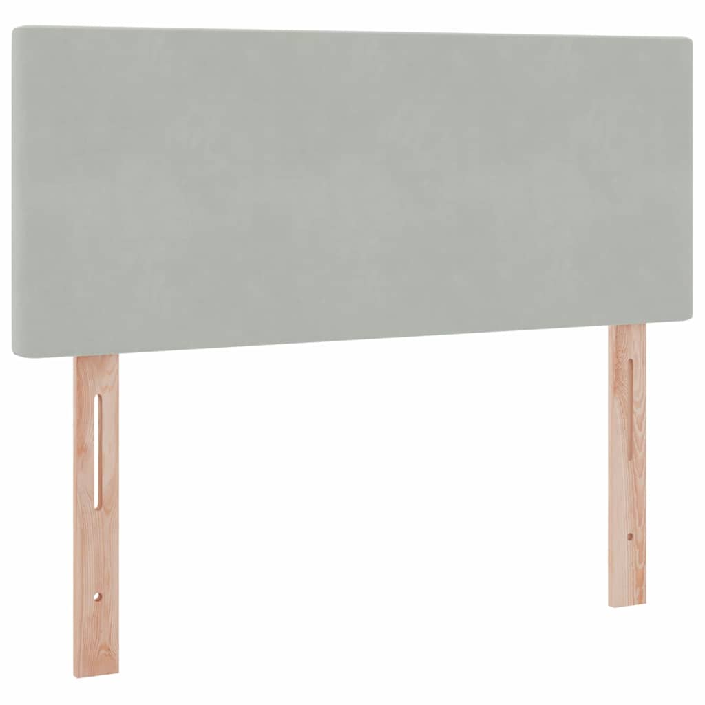 Krevet s od storage Svijetlo siva 120 x 190 cm Baršun