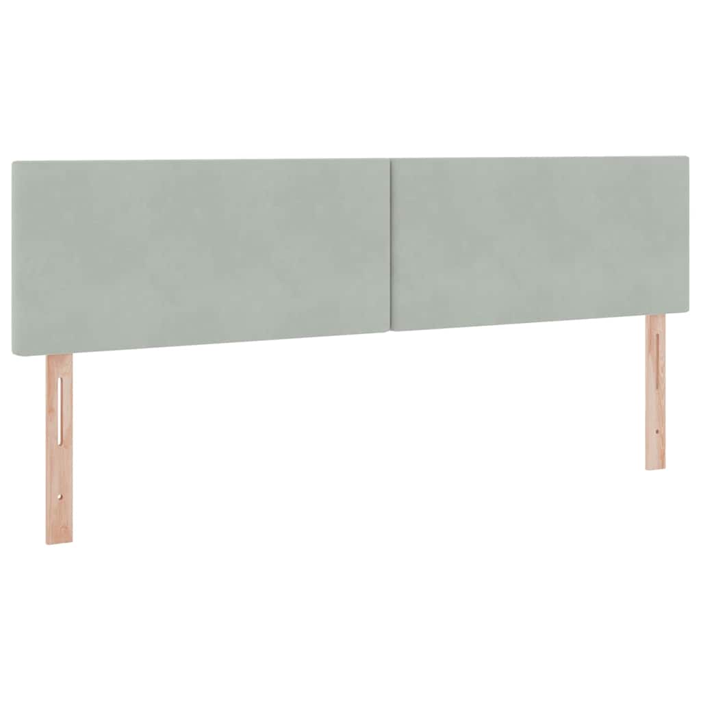 Krevet s od storage Svijetlo siva 160 x 200 cm Baršun
