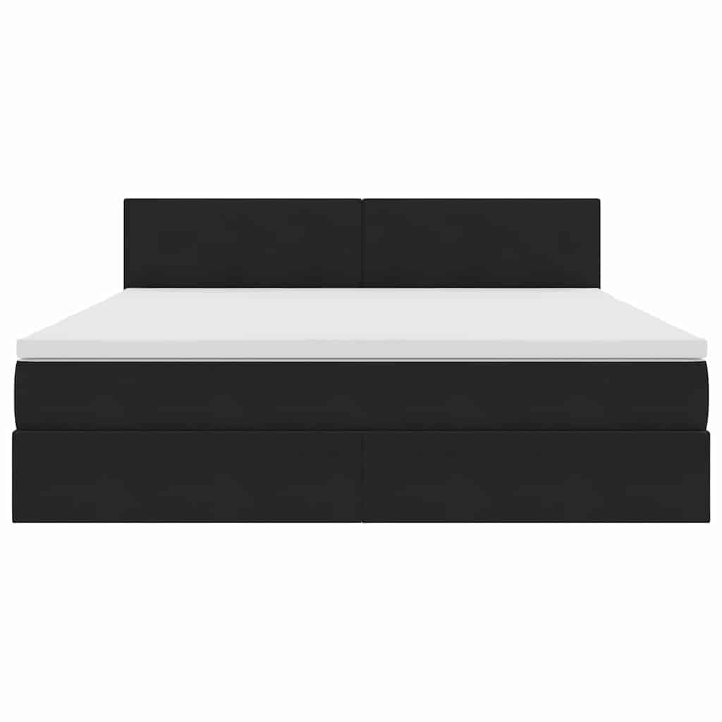 Krevet s od storage s madracem Crna 160 x 200 cm Baršun