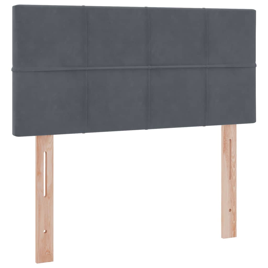 Krevet s od storage s madracem Tamno siva 90 x 200 cm Baršun