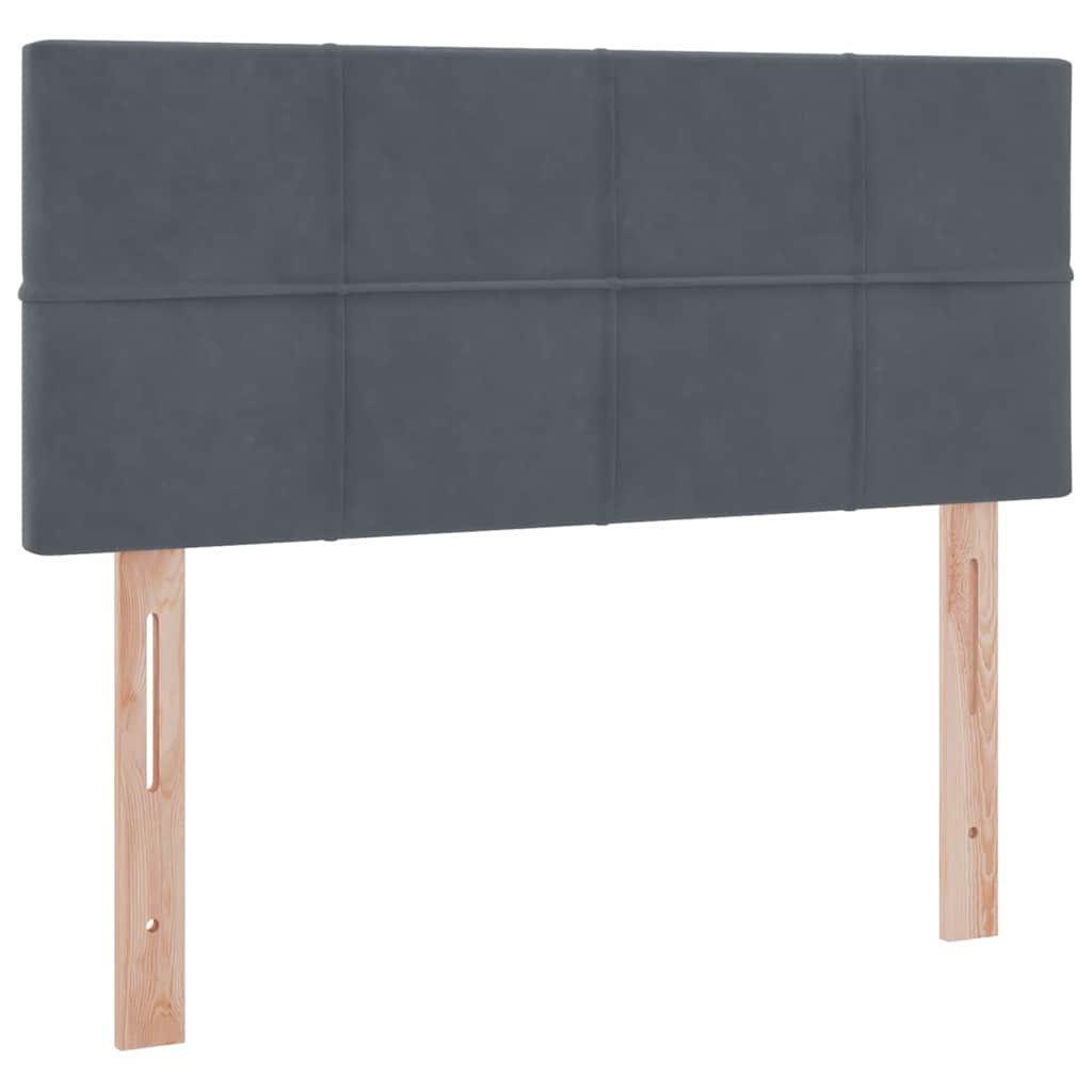 Krevet s od storage s madracem Tamno siva 120 x 190 cm Baršun