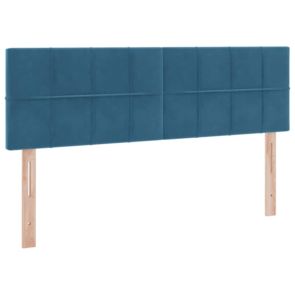 Krevet s od storage s madracem Tamno plava 140 x 190 cm Baršun
