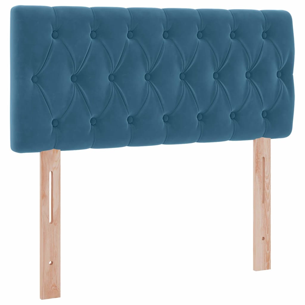 Krevet s od storage s madracem Tamno plava 90 x 190 cm Baršun