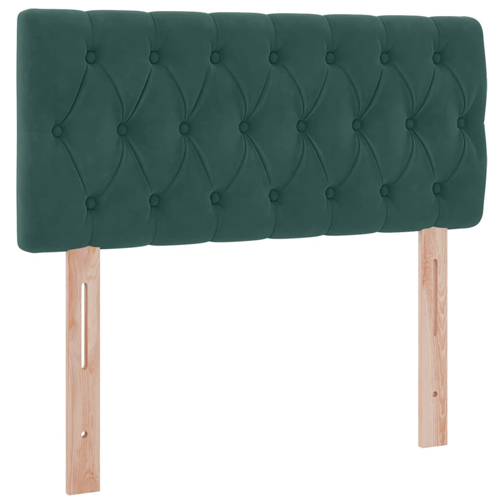 Krevet s od storage s madracem Tamnozelena 90 x 200 cm Baršun