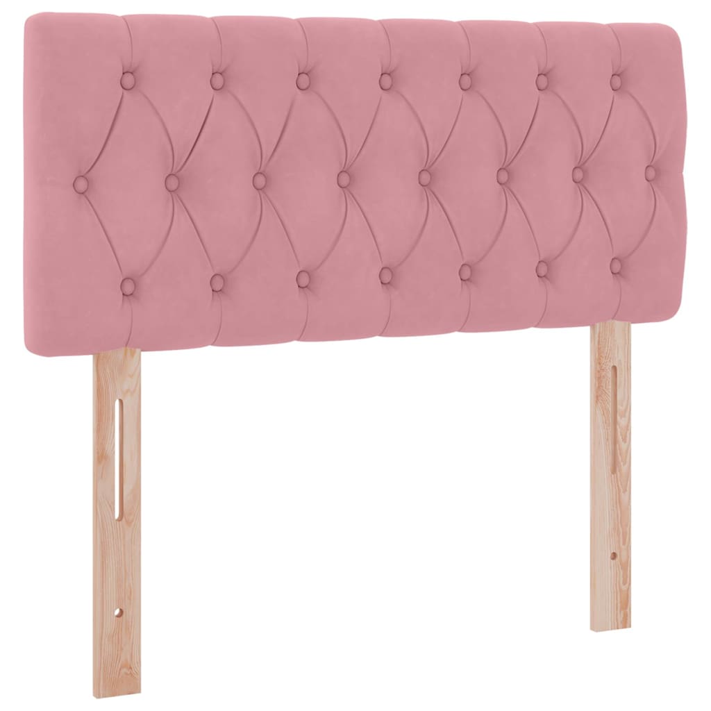 Krevet s od storage s madracem Ružičasta 90 x 200 cm Baršun