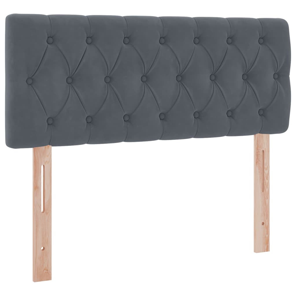 Krevet s od storage s madracem Tamno siva 120 x 200 cm Baršun