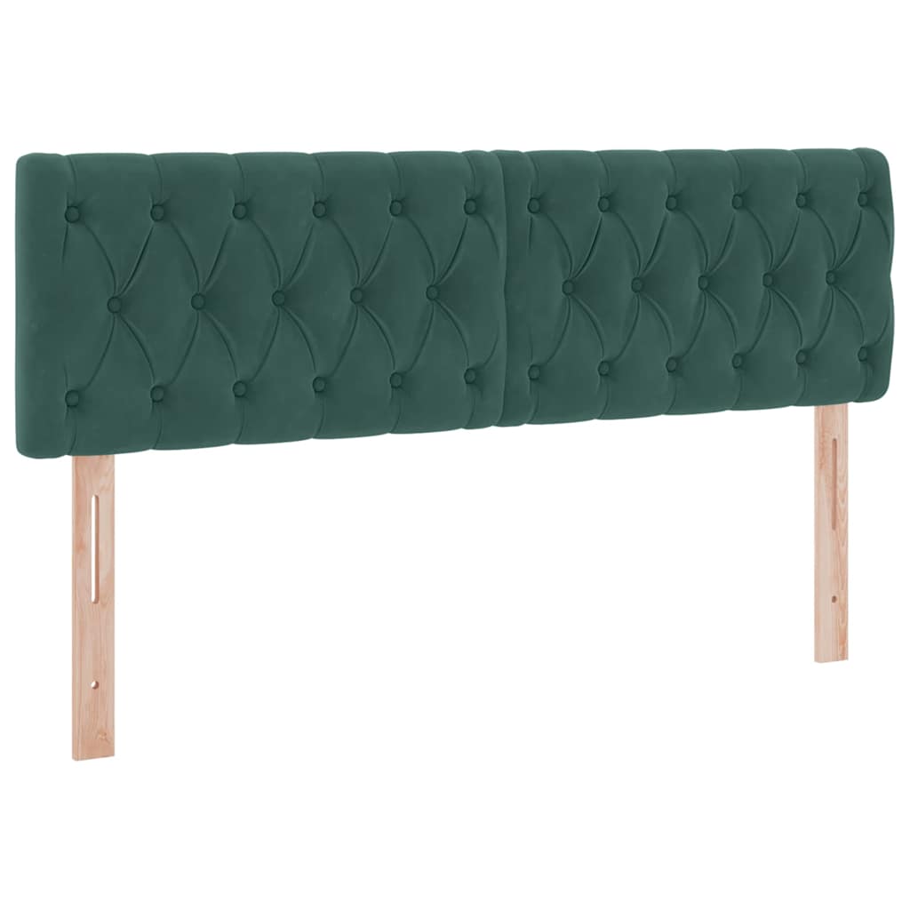 Krevet s od storage s madracem Tamnozelena 140 x 190 cm Baršun