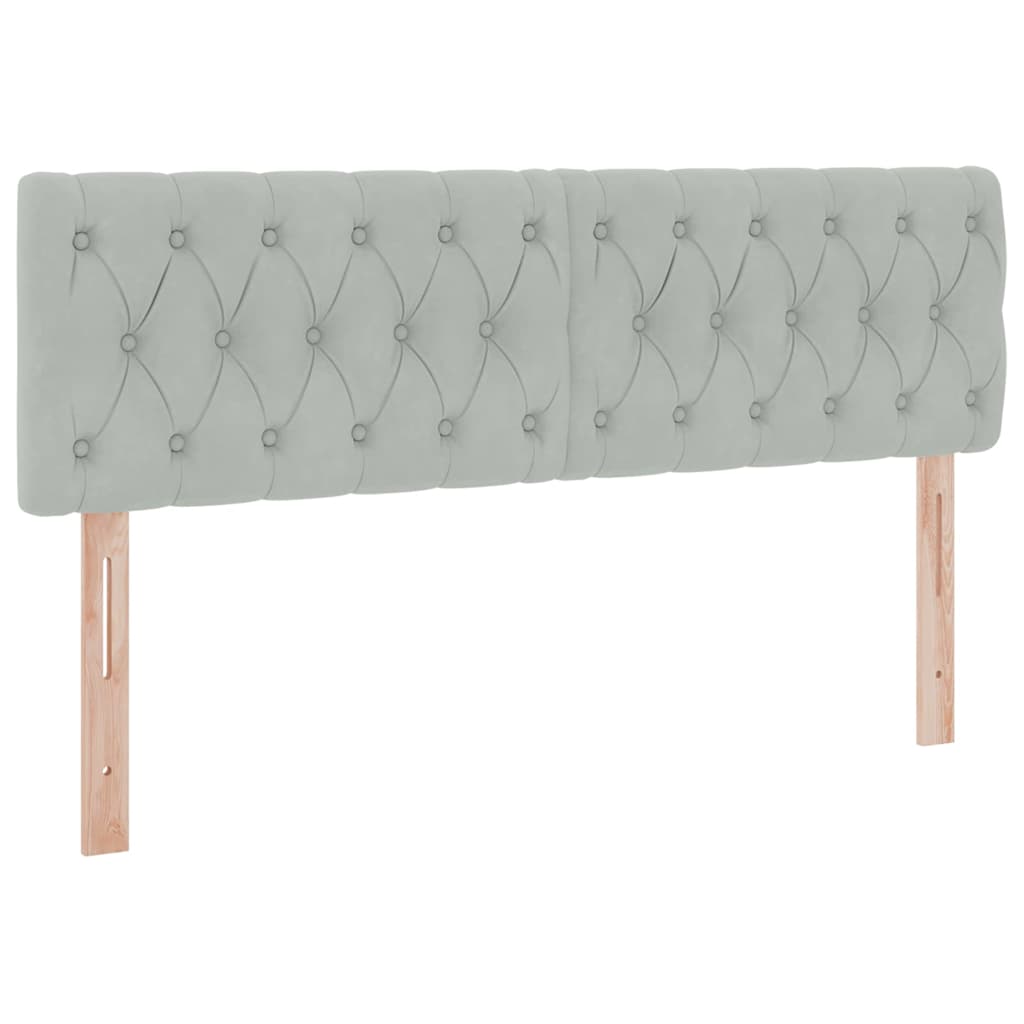 Krevet s od storage Svijetlo siva 140 x 200 cm Baršun