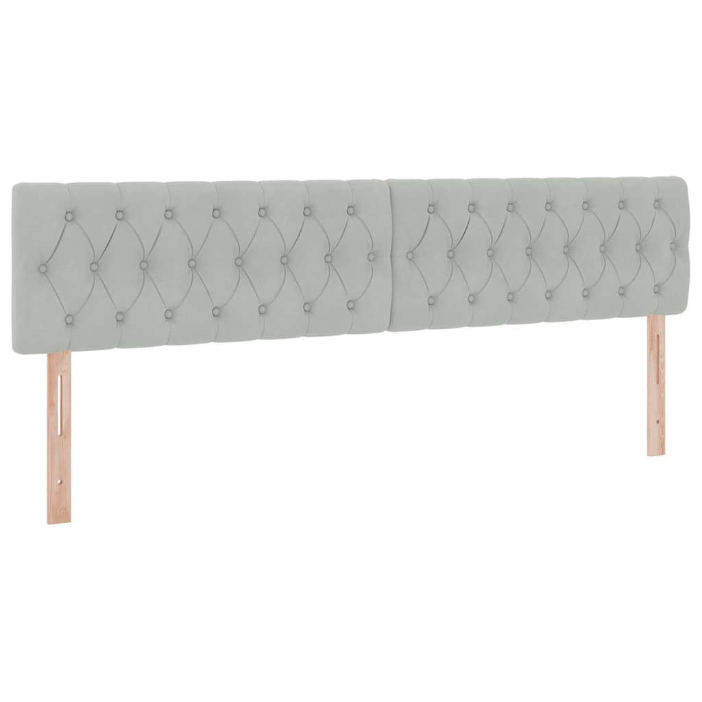 Krevet s od storage Svijetlo siva 200 x 200 cm Baršun