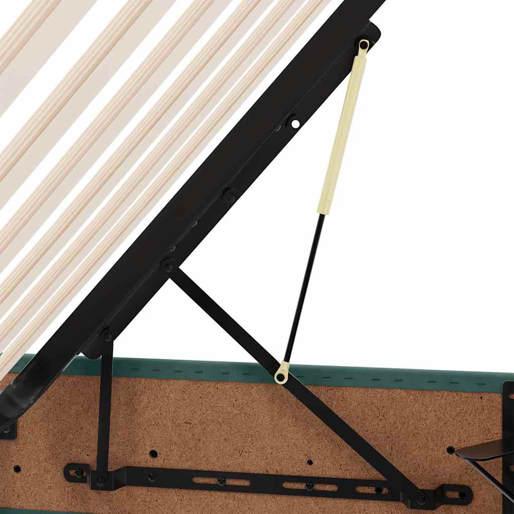 Krevet s od storage s madracem Tamnozelena 200 x 200 cm Baršun