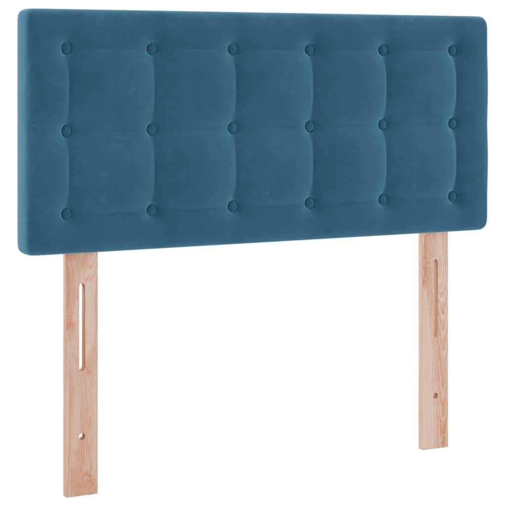 Krevet s od storage s madracem Tamno plava 90 x 190 cm Baršun