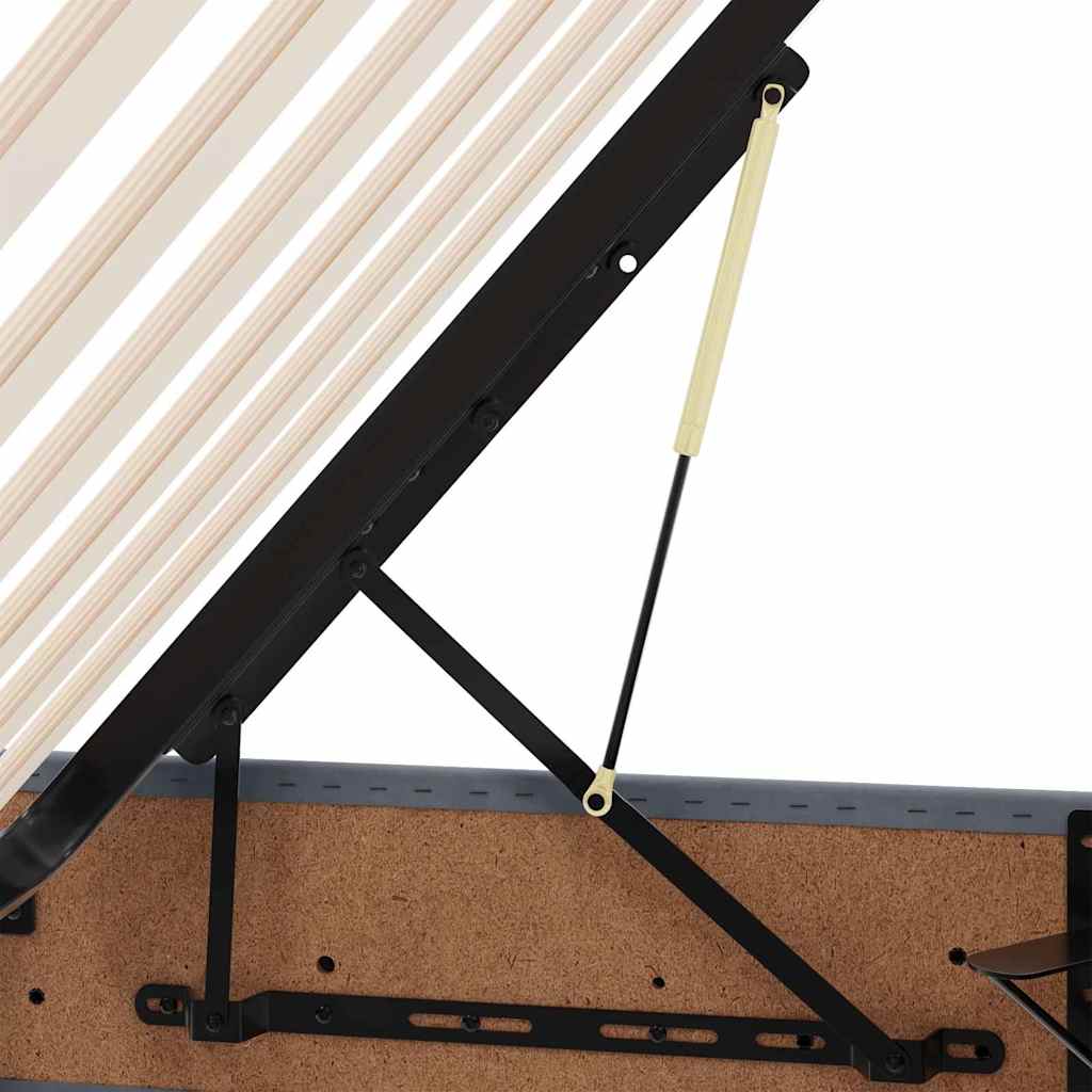 Krevet s od storage s madracem Tamno siva 100 x 200 cm Baršun