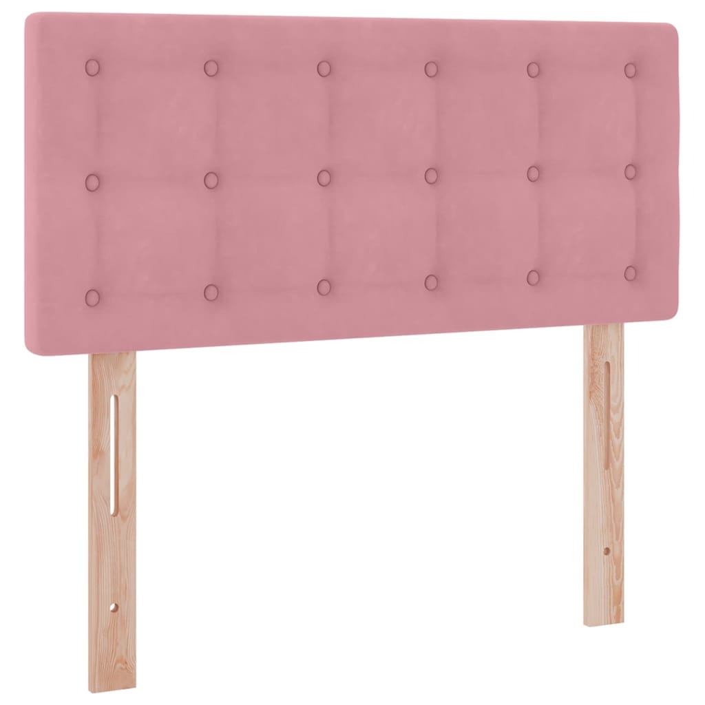 Krevet s od storage s madracem Ružičasta 100 x 200 cm Baršun