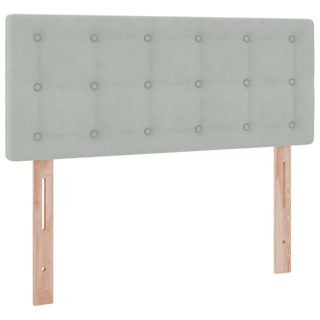 Krevet s od storage Svijetlo siva 120 x 190 cm Baršun