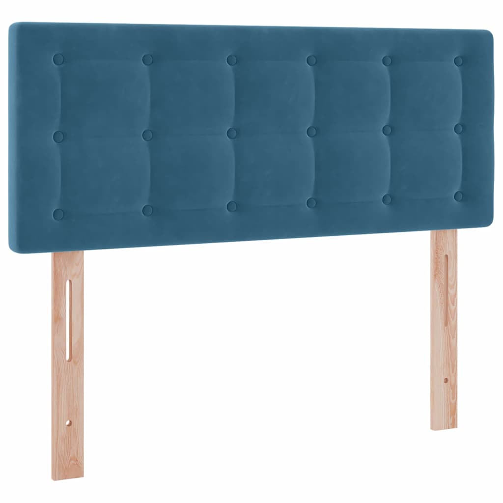 Krevet s od storage s madracem Tamno plava 120 x 200 cm Baršun