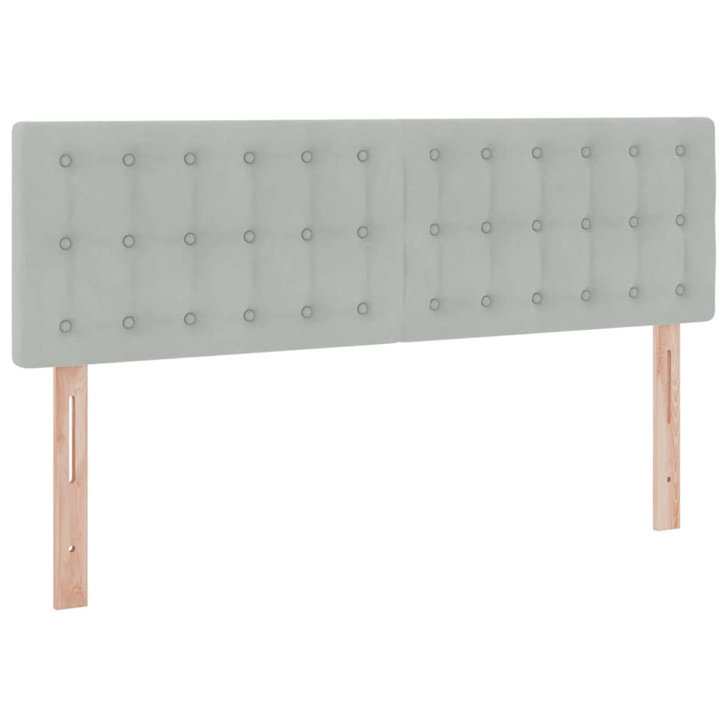 Krevet s od storage Svijetlo siva 140 x 200 cm Baršun