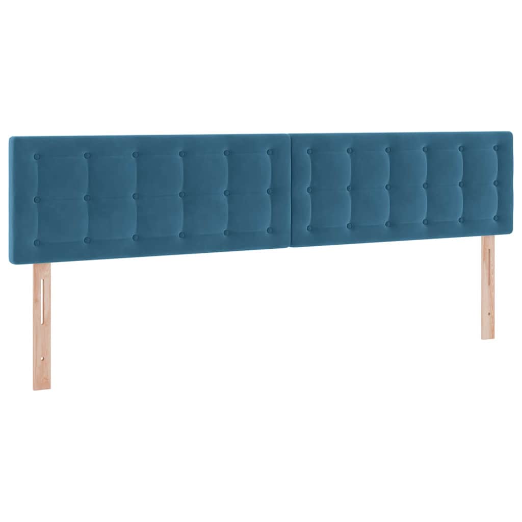 Krevet s od storage s madracem Tamno plava 200 x 200 cm Baršun