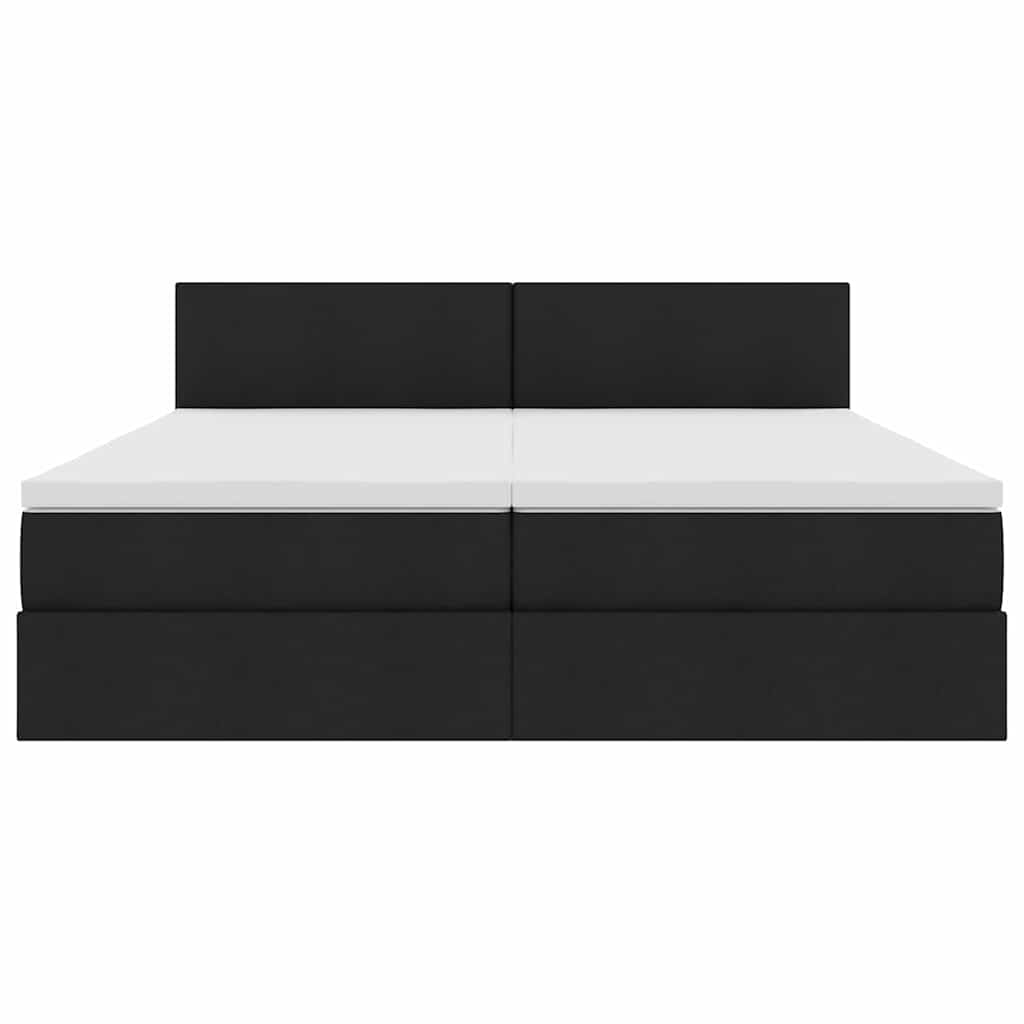 Krevet s od storage s madracem Crna 180 x 200 cm Lažna koža