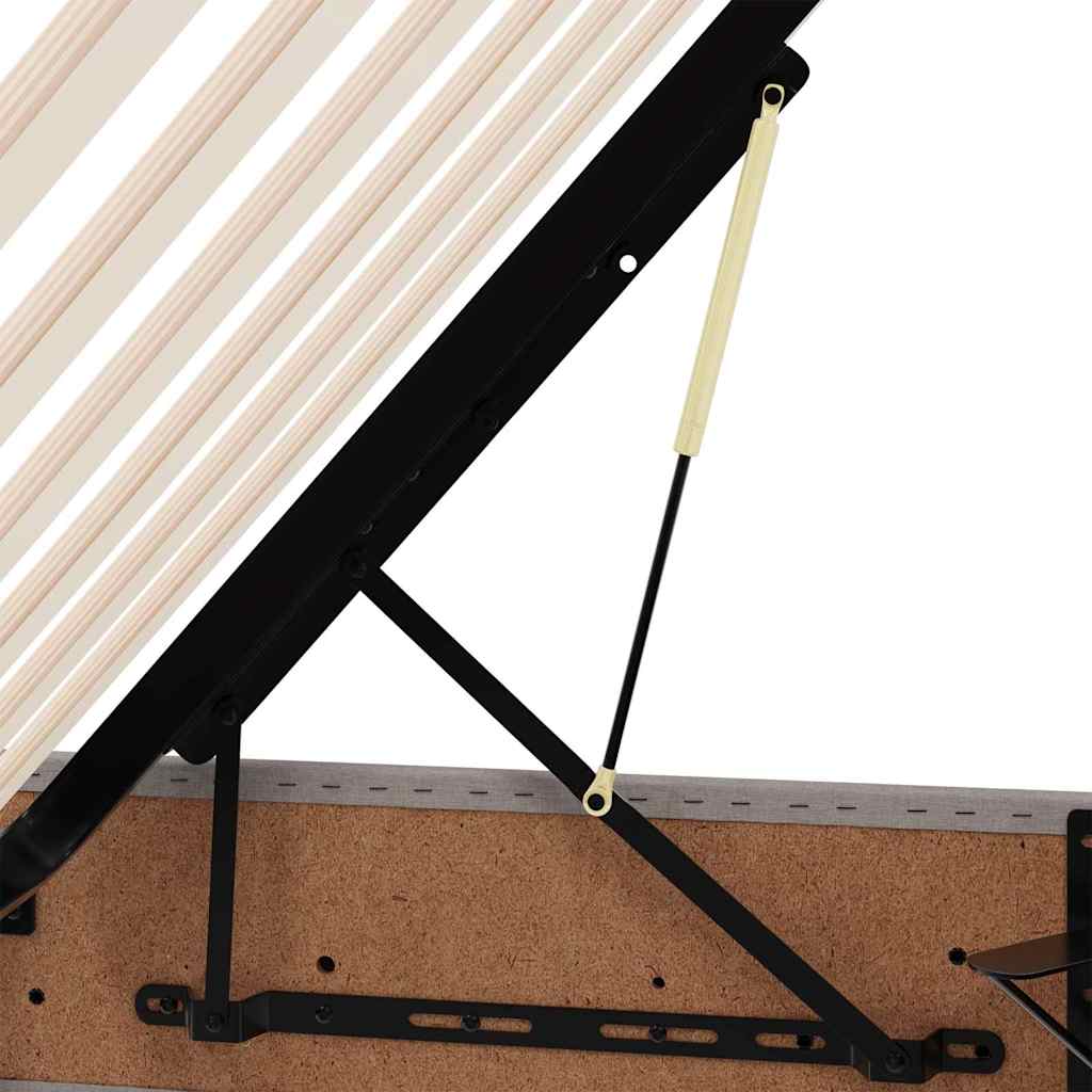 Krevet s od storage Sivo-smeđa 180 x 200 cm Lažna koža