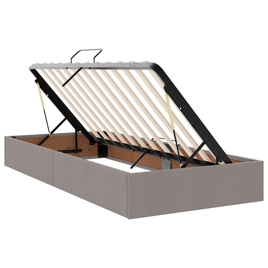 Krevet s od storage Sivo-smeđa 180 x 200 cm Lažna koža
