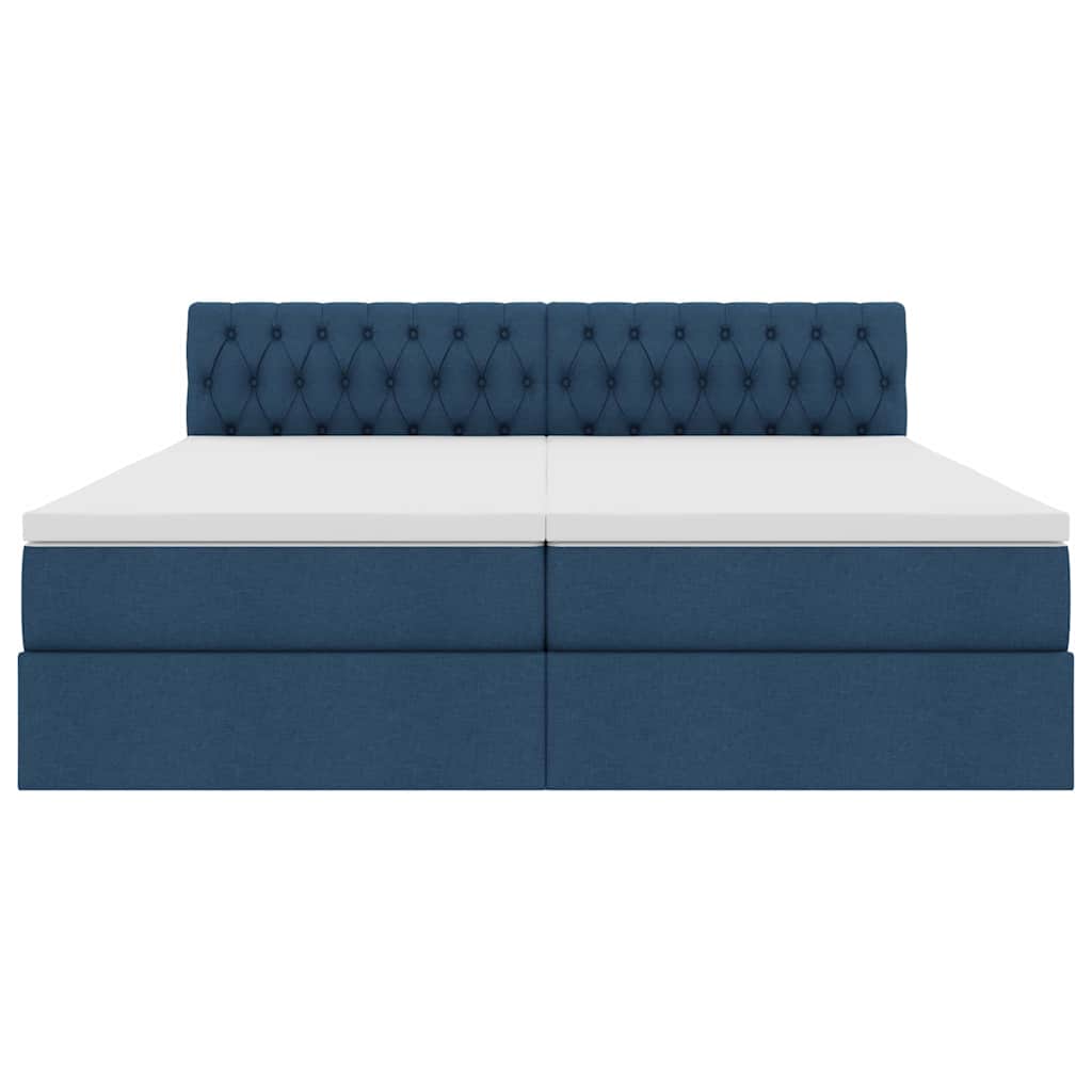 Krevet s od storage s madracem Plava 180 x 200 cm Lažna koža