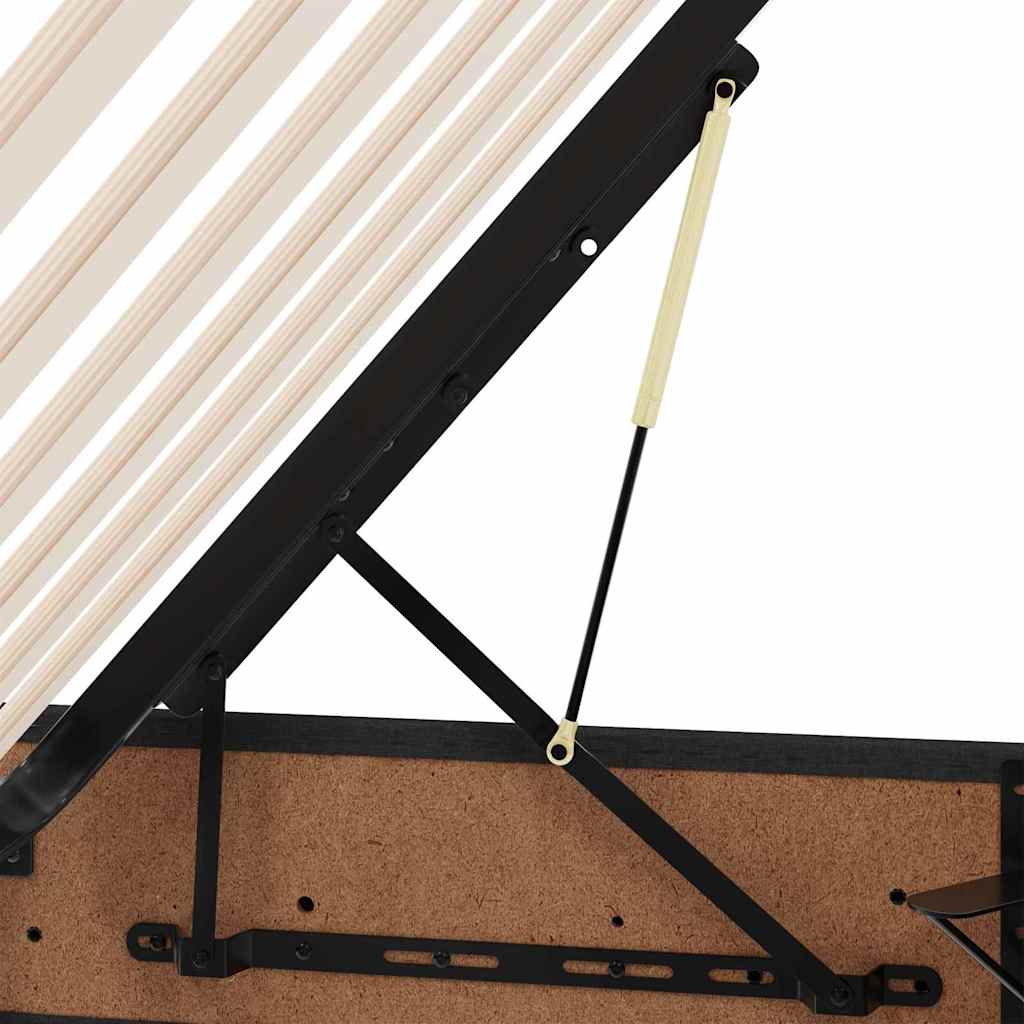 Krevet s od storage s madracem Crna 180 x 200 cm Lažna koža