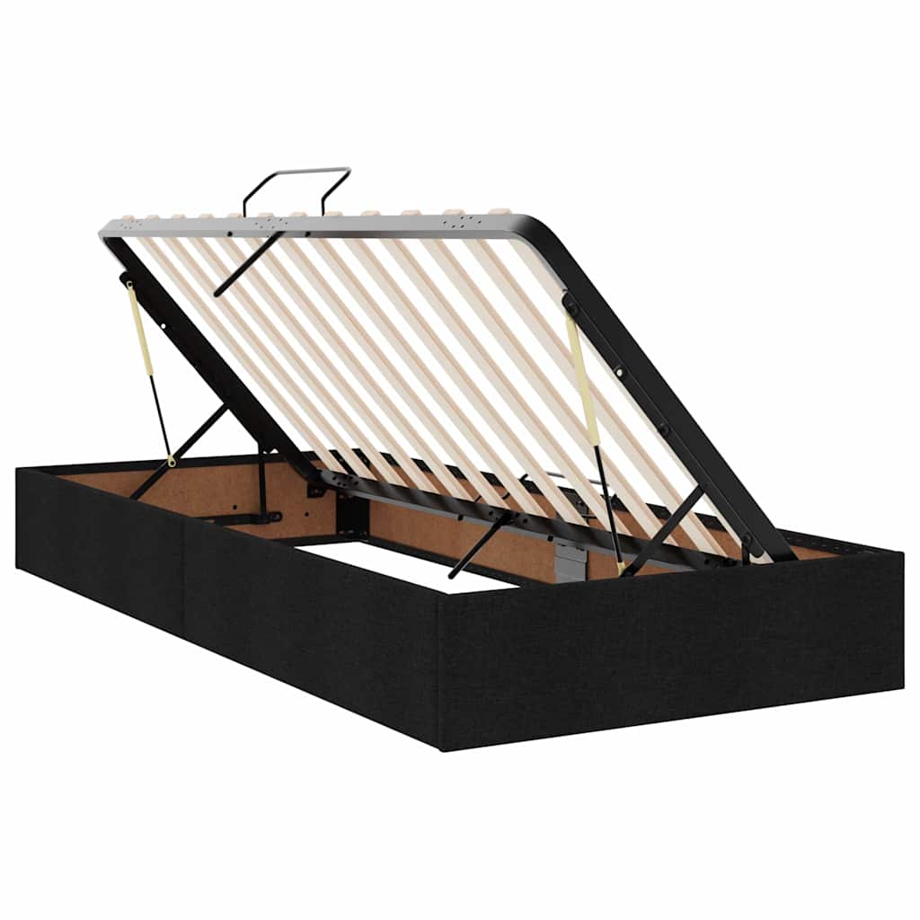 Krevet s od storage s madracem Crna 180 x 200 cm Lažna koža