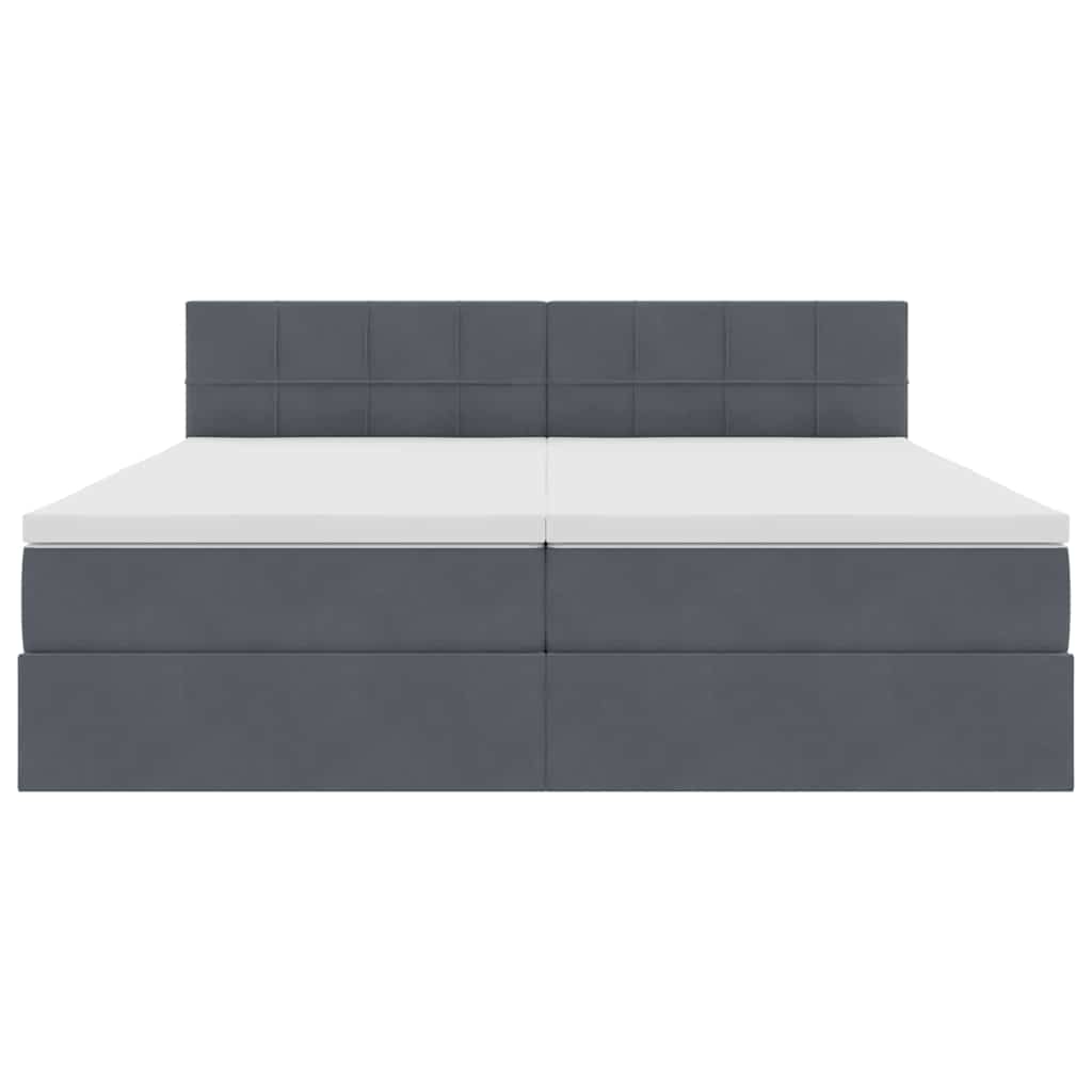 Krevet s od storage s madracem Tamno siva 90 x 200 cm
