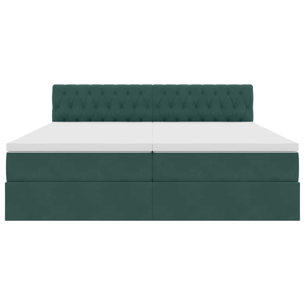 Krevet s od storage s madracem Tamnozelena 100 x 200 cm