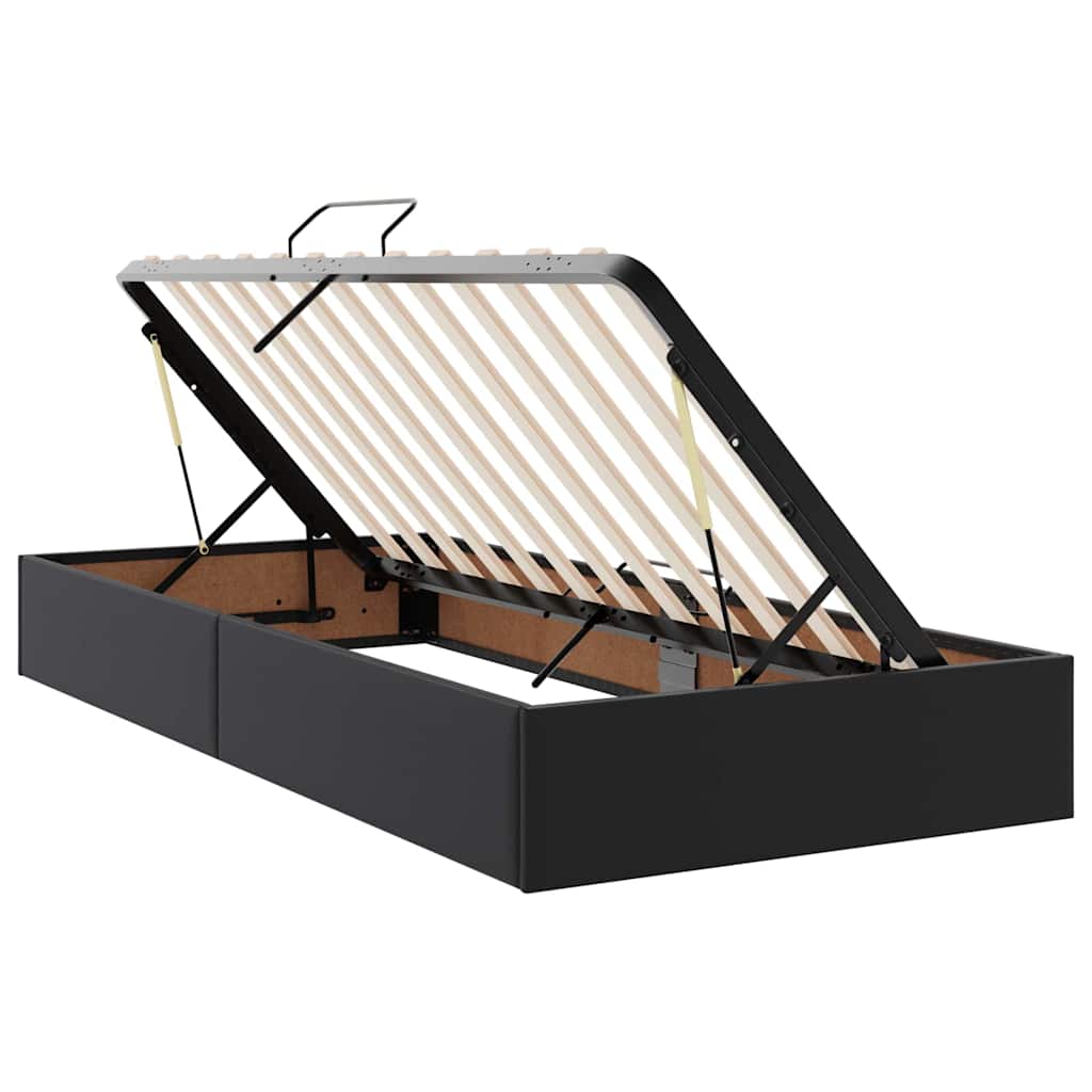 Krevet s prostorom za pohranu s LED-om Crna 90 x 190 cm