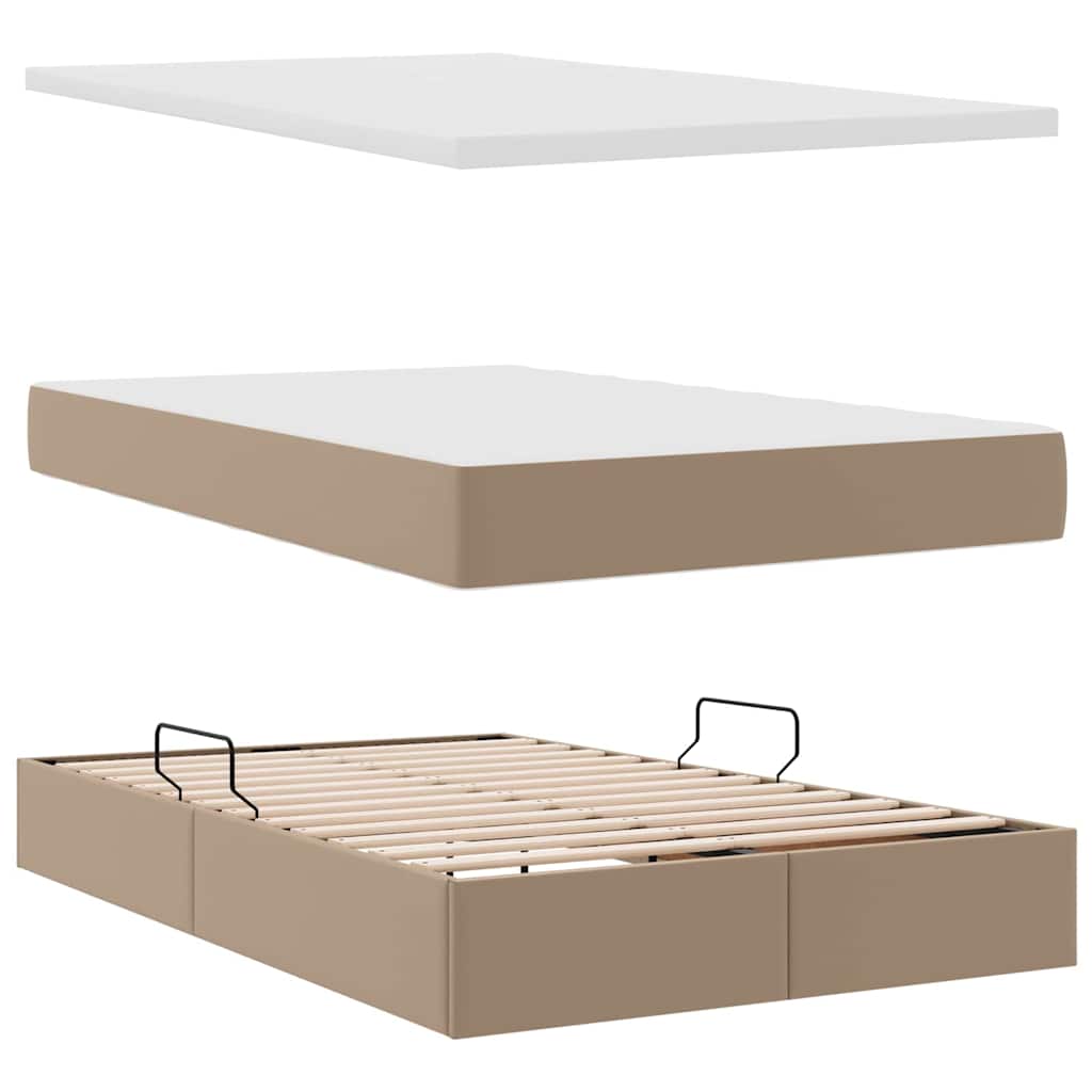 Krevet s prostorom za pohranu s LED-om Kapućino 120 x 200 cm