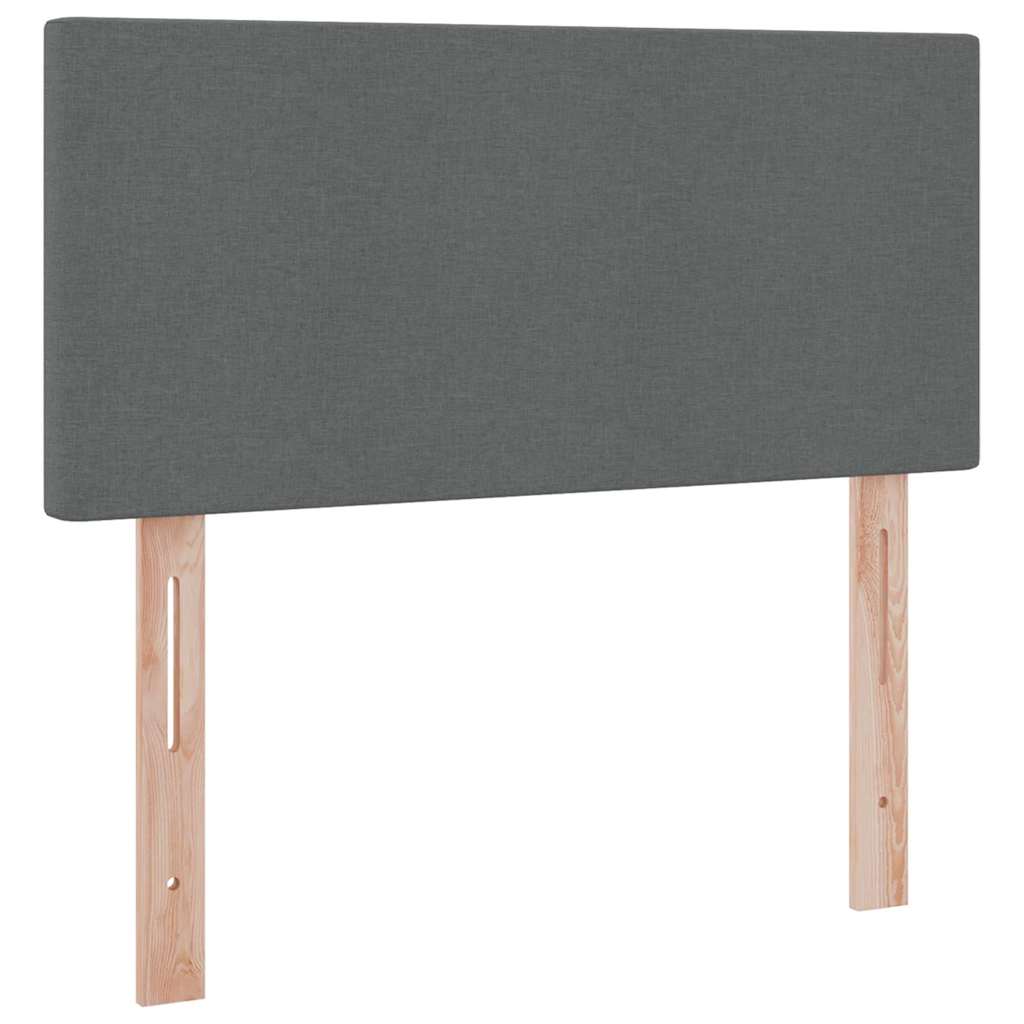 Krevet s prostorom za pohranu s LED-om Tamno siva 100 x 200 cm