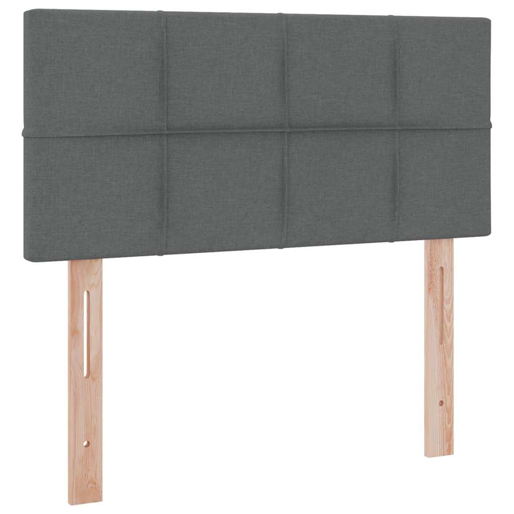 Krevet s prostorom za pohranu s LED-om Tamno siva 90 x 190 cm