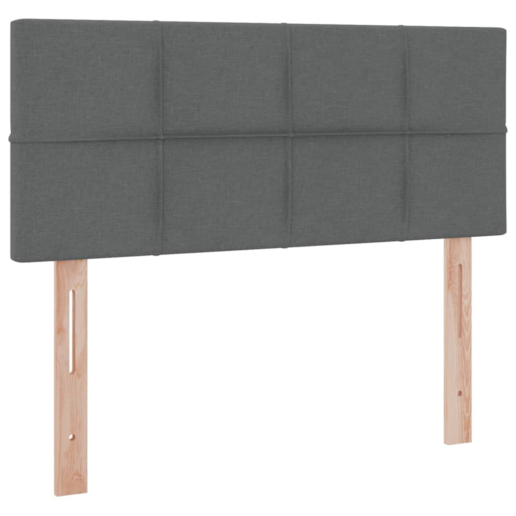 Krevet s prostorom za pohranu s LED-om Tamno siva 120 x 190 cm