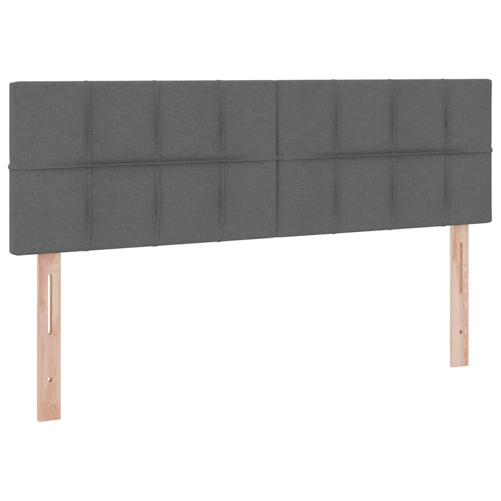 Krevet s prostorom za pohranu s LED-om Tamno siva 140 x 190 cm