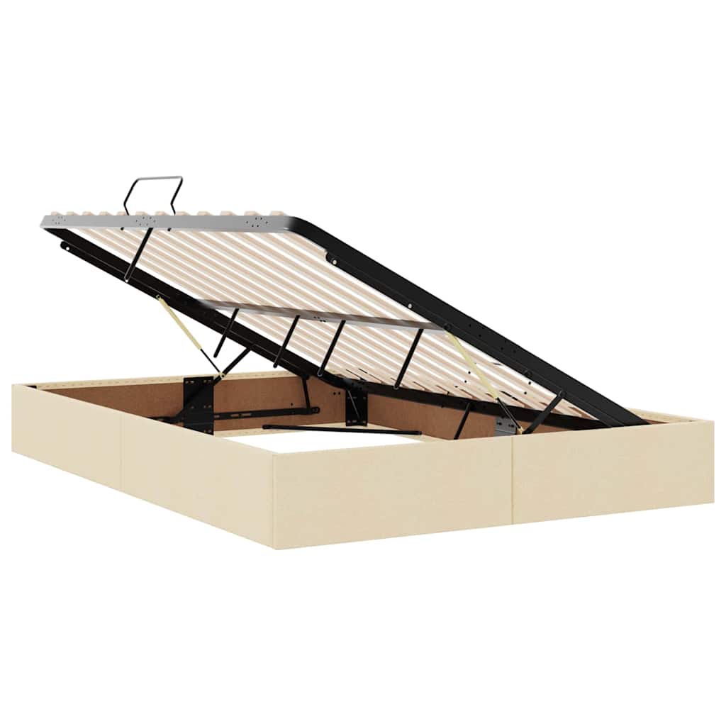 Krevet s prostorom za pohranu s LED-om Krema 140 x 190 cm