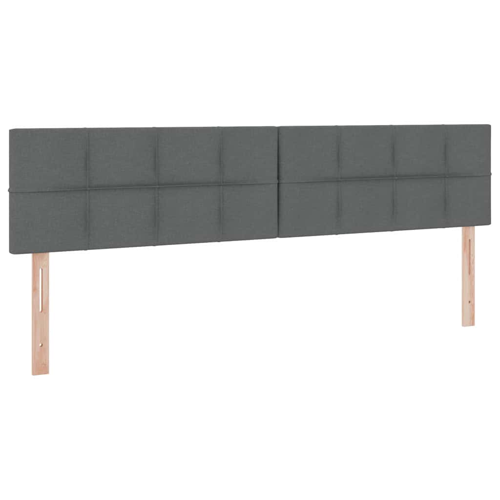 Krevet s prostorom za pohranu s LED-om Tamno siva 200 x 200 cm