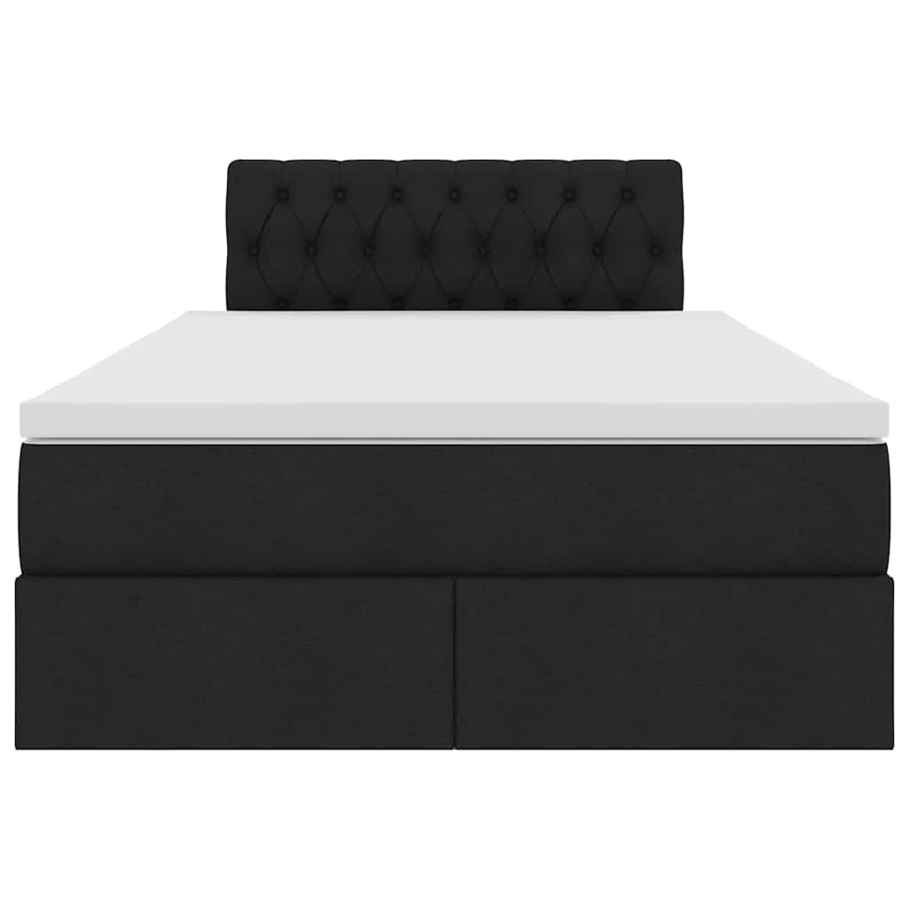 Krevet s prostorom za pohranu s LED-om Crna 120 x 190 cm