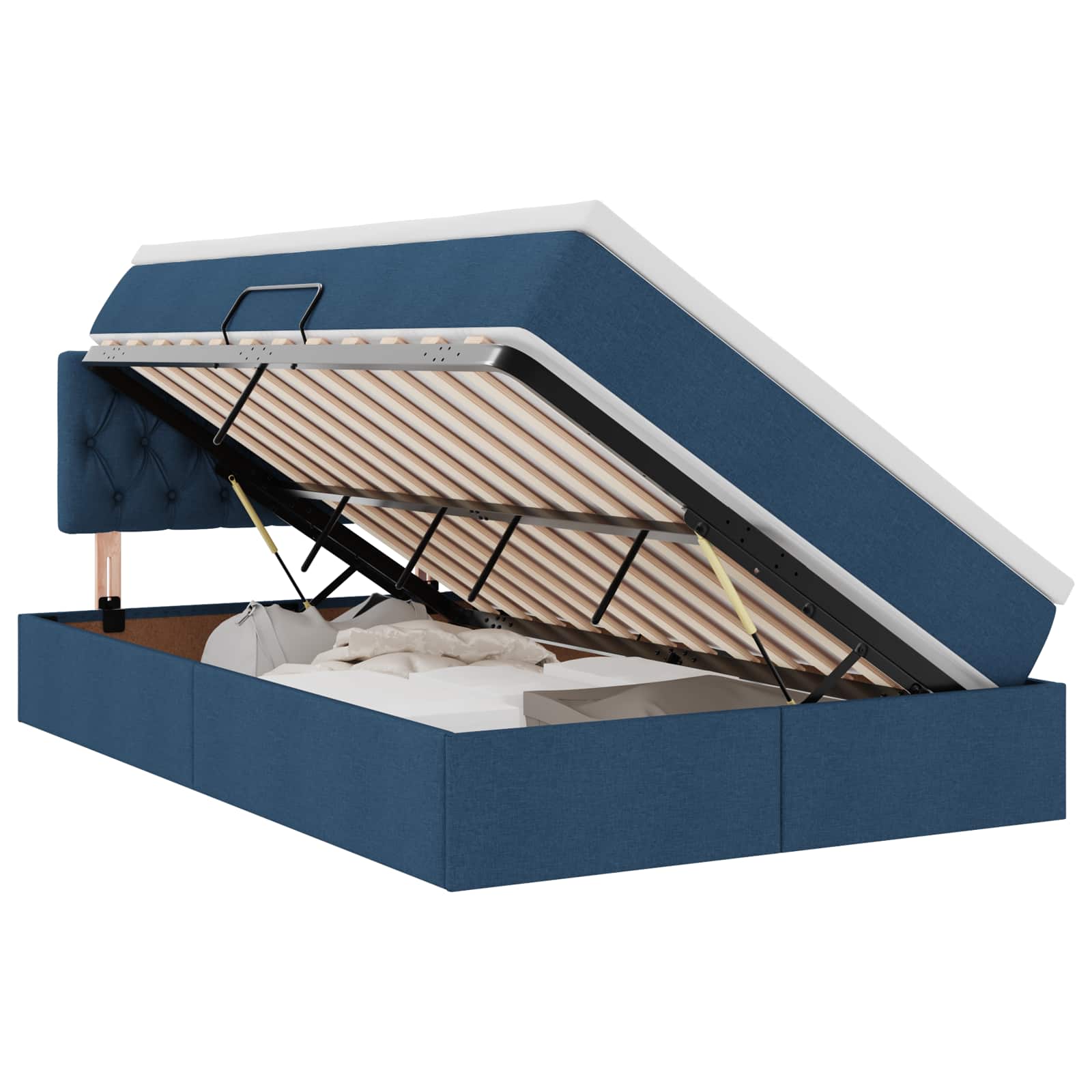 Krevet s prostorom za pohranu s LED-om Plava 120 x 190 cm