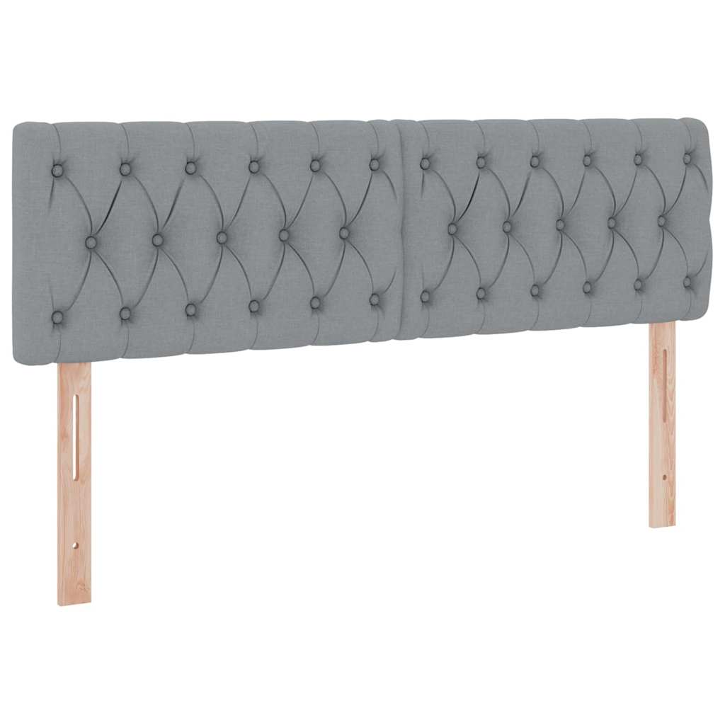 LED krevet za pohranu s madracem Svjetlosiva 140 x 190 cm