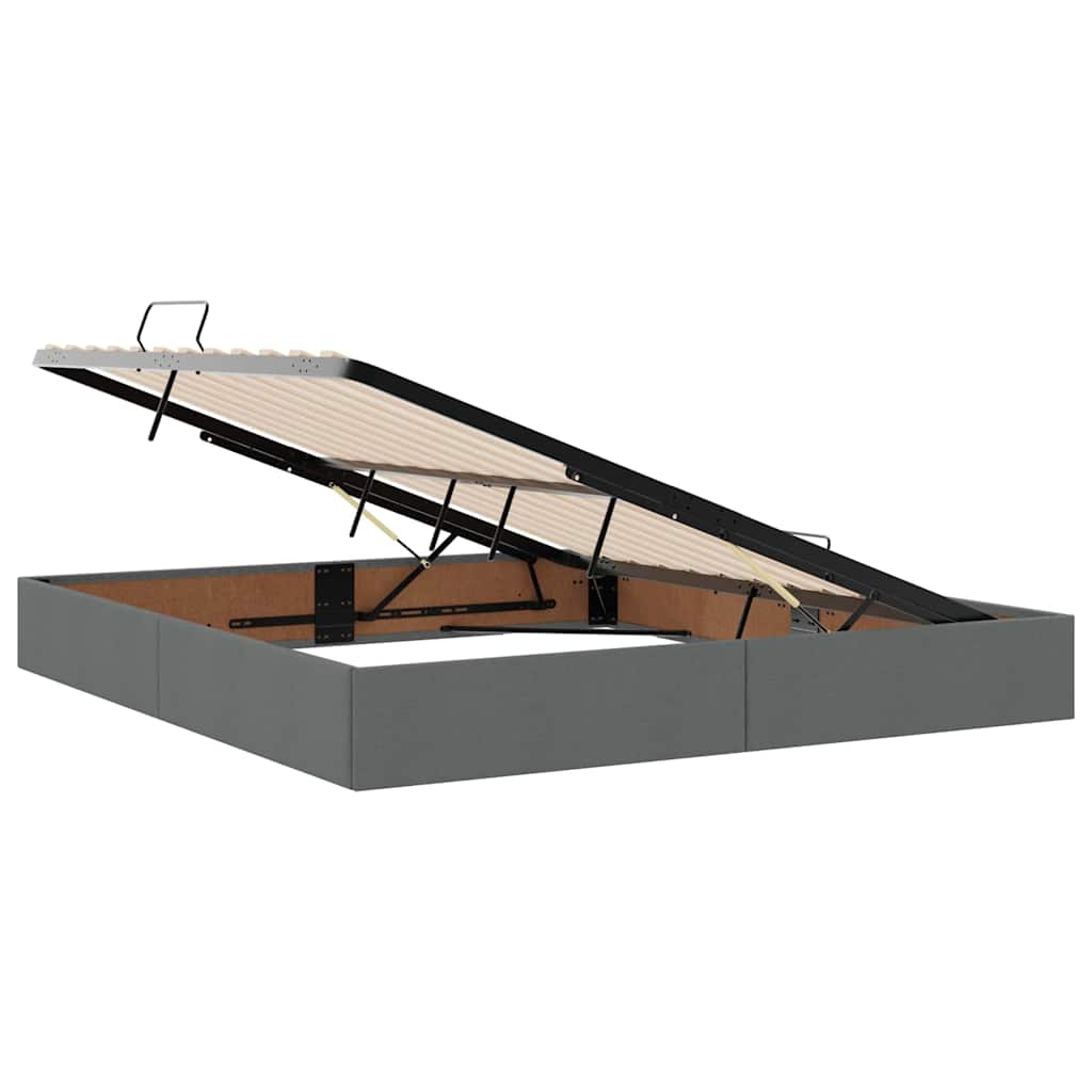 Krevet s prostorom za pohranu s LED-om Tamno siva 160 x 200 cm